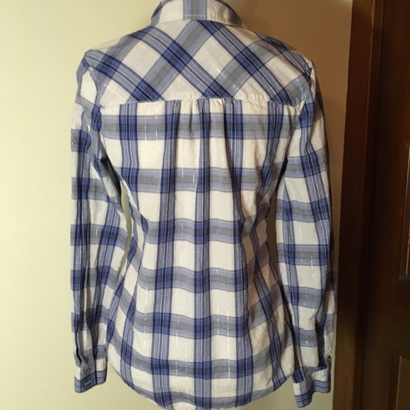 Express plaid look with silver thread Size Small - Picture 6 of 7